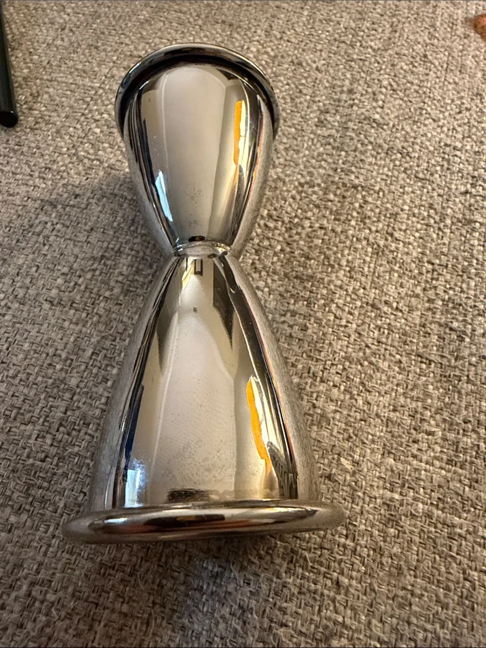 Vintage Barware: Stainless Steel Shaker, Jigger, Strainer, Spoon; Glass Stirrers